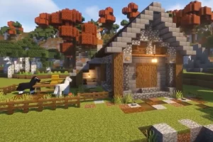 Casa de piedra y madera Minecraft